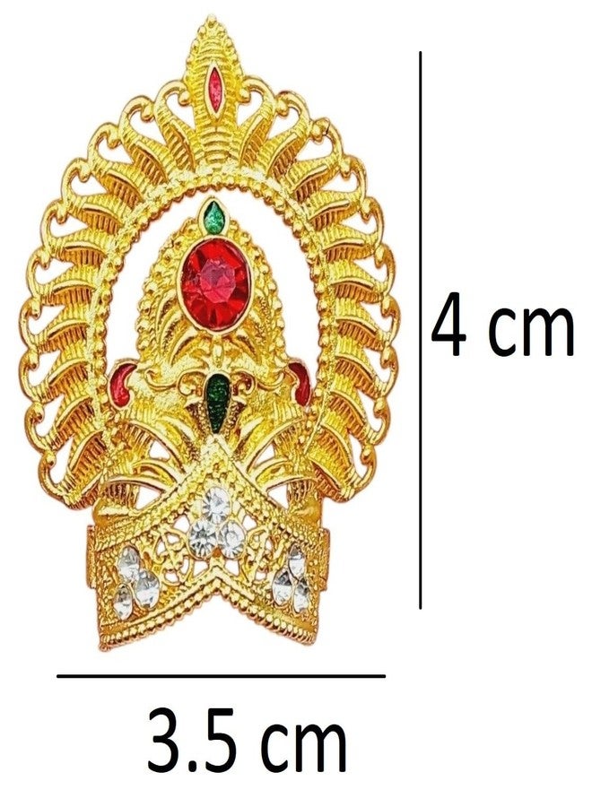 Snabs Ginny Coin Mala with Mukut for God Idol, Beautiful Garland Haar for Laddu Gopalji, MATA Rani, Radhaji Krishnaji, Laxmi Ganesh ji Murti - Image 5